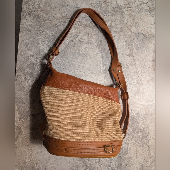 Valentina Handbags - Italian Made Valentina Genuine Leather Brown and Tan Women's Crossbody Bag